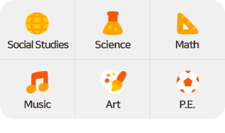 Social Studies, Science, Math, Music, Art, P.E.